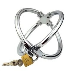 Stainless Steel Cross Handcuffs Adult Products Sex Toys Metal For Couple Flirting Men And Women Slave Bondage Adult Games Fetish