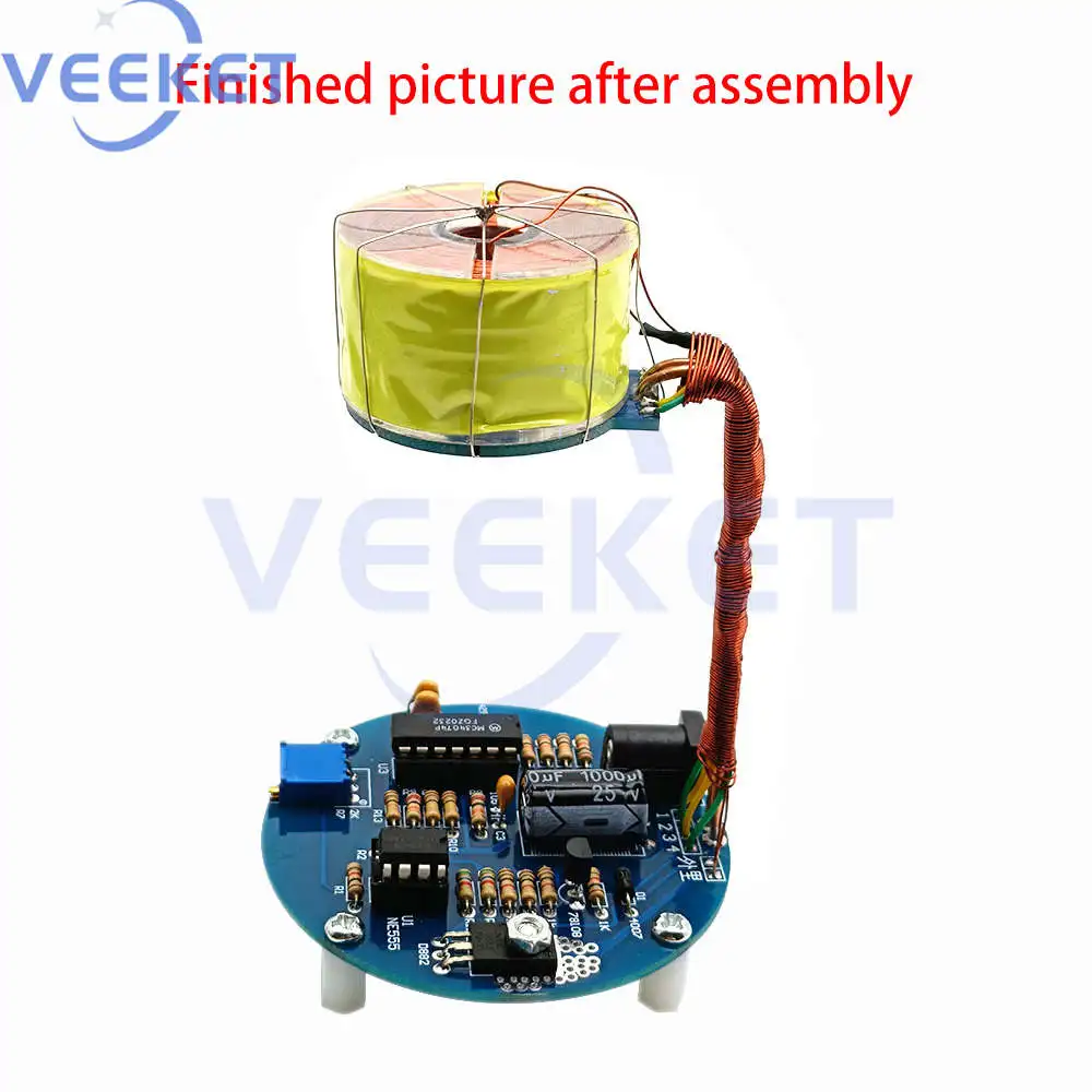 12V 1A-2A Pull-Up Maglev Electronic Fabrication Learning Kit Smart Maglev Coil Electronic DIY Loose Analogue Circuit+Hall Sensor