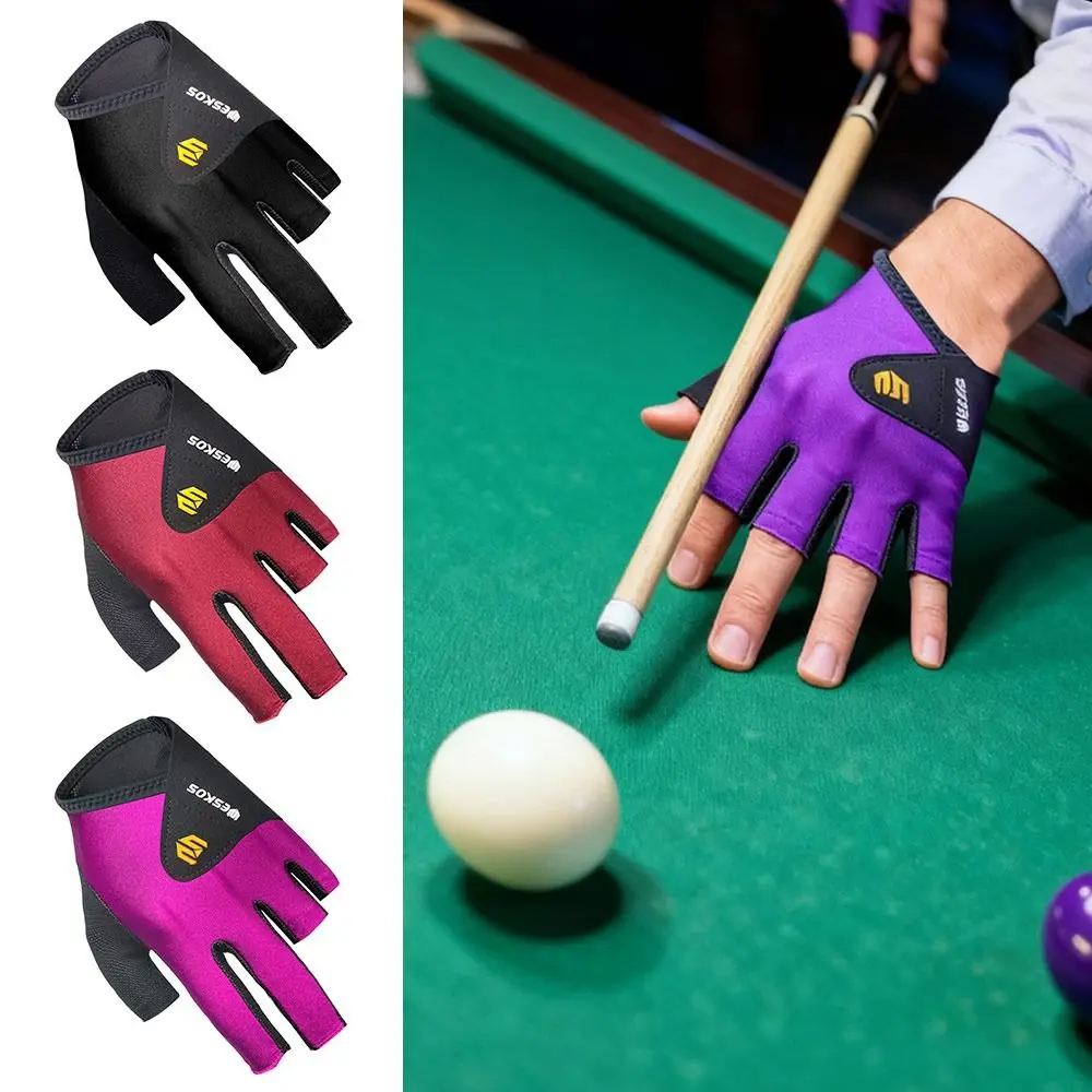 

Left/Right Hand Billiards Glove Elastic Non-slip Half Fingers Glove Breathable Quick-dry Snooker Billiard Glove