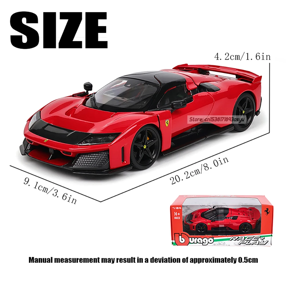 Bburago 1:24 Ferrari F80 Multi-color selection Officially Licensed Luxury Vehicle Diecast Alloy Car Model Toy Collection