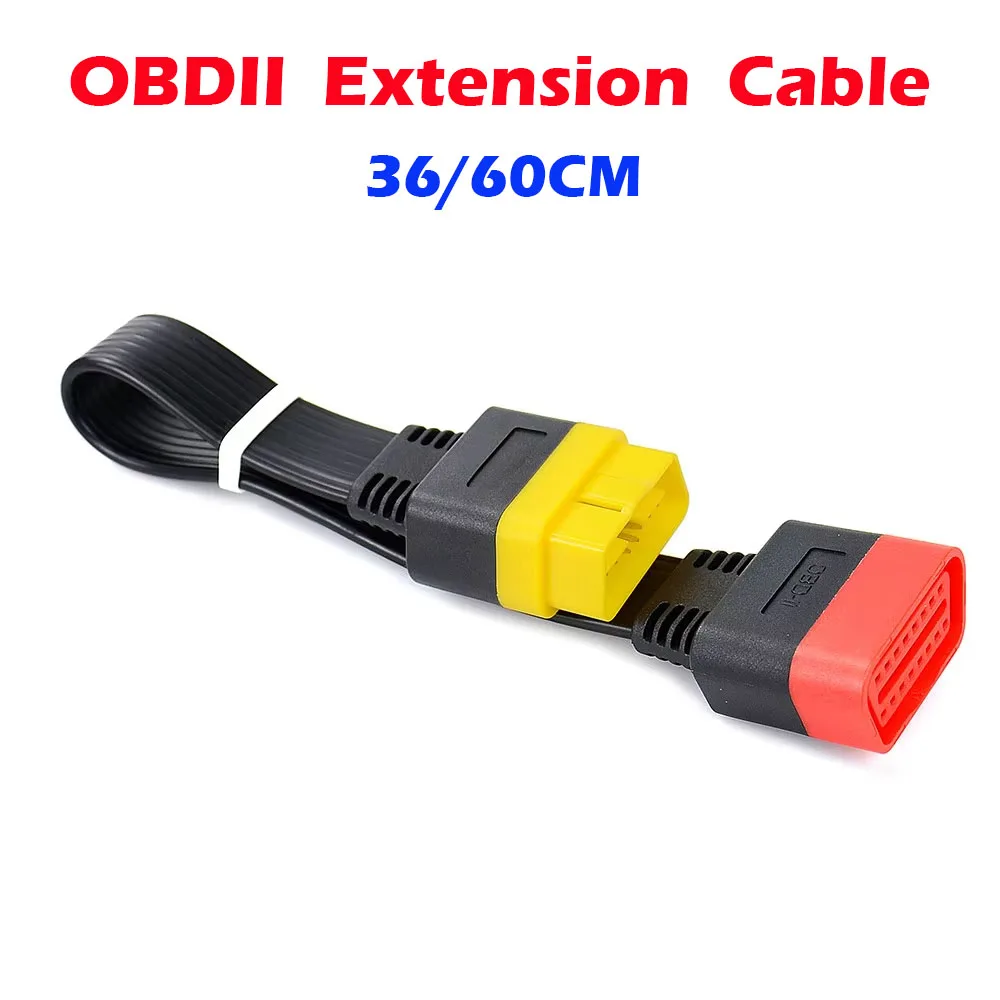

16 Pin OBD2 Extension Cable 36CM 60CM For Thinkdiag For Easydiag Male to Female Diagnostic Cable