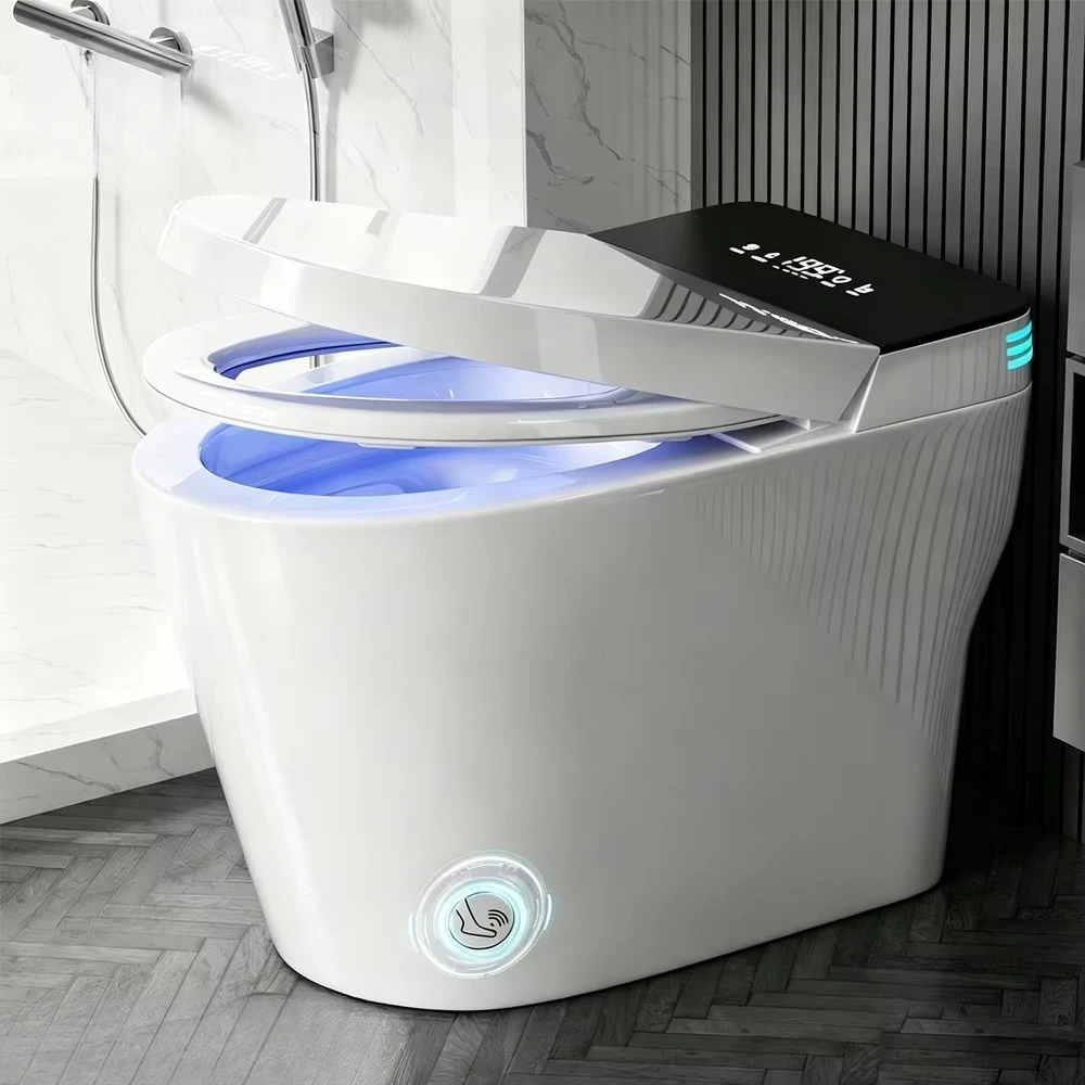 Smart Toilet Bowl Electric Bidet Toilet Ceramic One Piece Intelligent Toilet Fully Automatic Water Closet for Home Bathroom