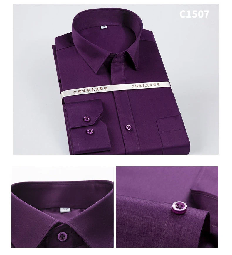 Camisa de algodón con estampado Floral para hombre, camisa de vestir de manga larga con botones, ajustada, informal, con Forma de negocios