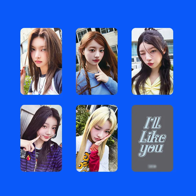 5pcs Kpop ILLIT I’LL LIKE YOU Album Special Card MINJU MOKA IROHA WONHE E YUNAH Fans Collection Commemorative Photocards