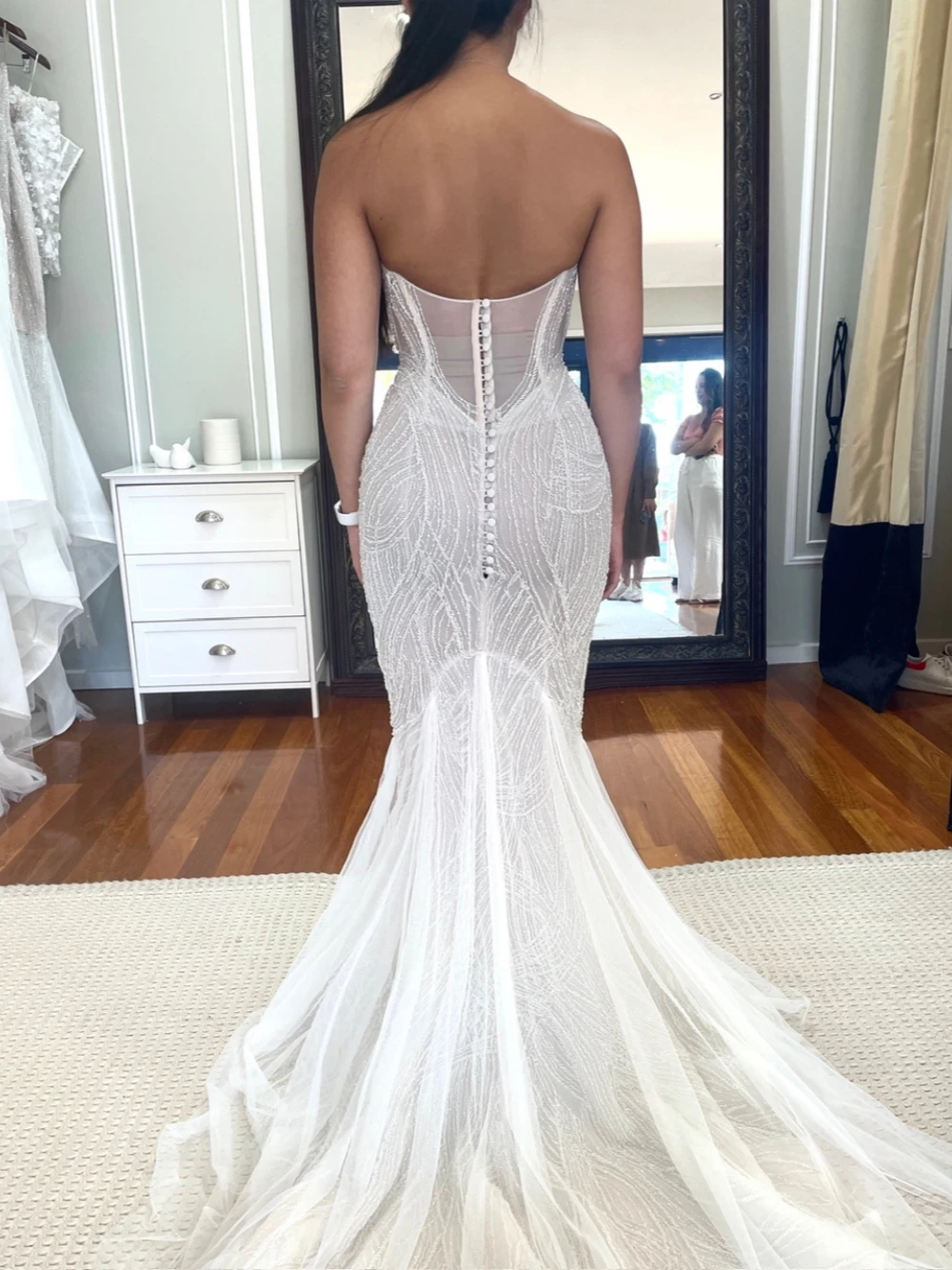 Stunning Sweetheart Neck Wedding Dress Beads Mermaid Bride Robe Luxury Sleeveless Floor-length Bridal Dresses Vestidos De Novia