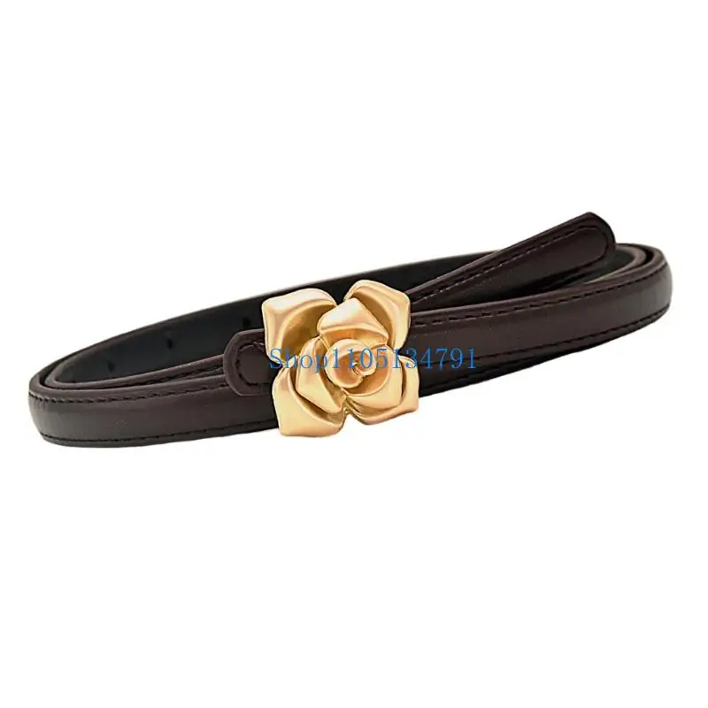 Cintura regolabile in pelle PU con bottone da 98 per jeans da donna