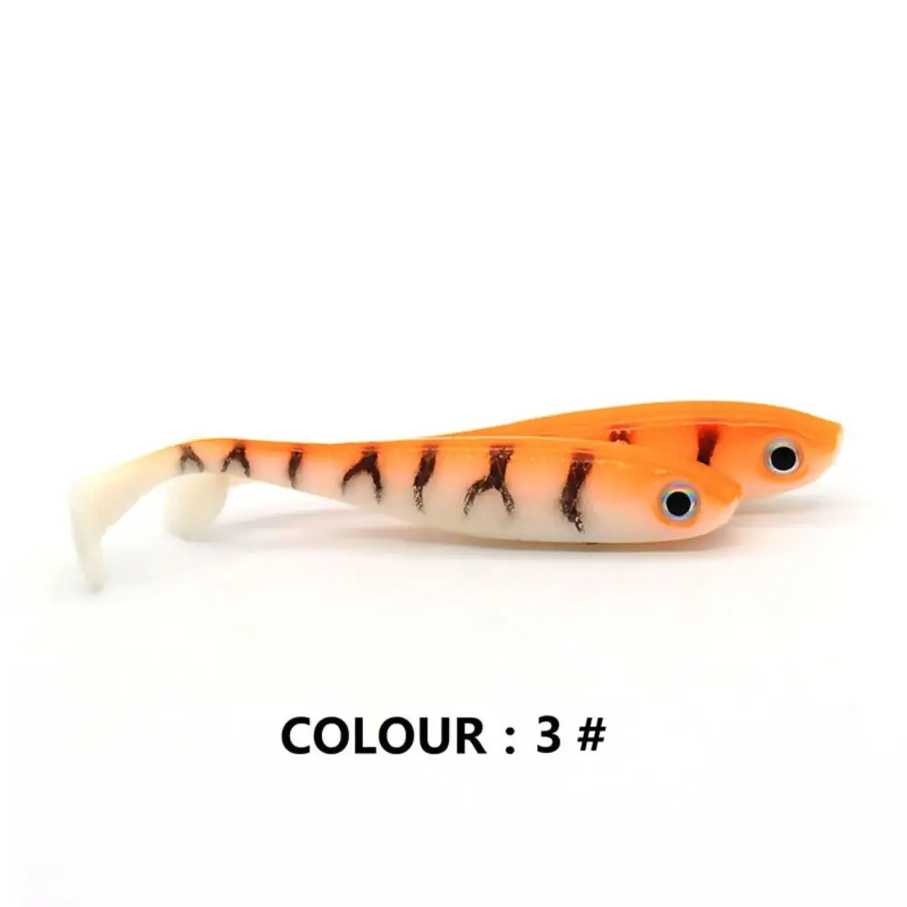 5PCS Swimbait 7cm/2.1g T-tail Soft Bait Silicone Bionic Paddle Tail Swimbaits Sinking Pesca Biomimetic Fish Bait Sea