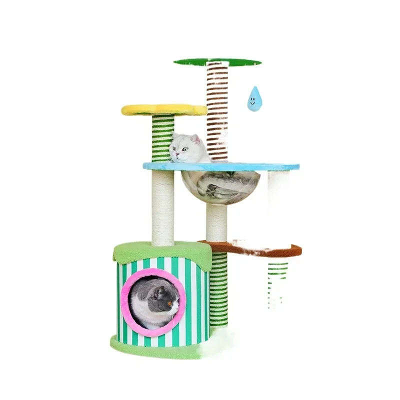 Flower Blossom Amusement Park Cat Climbing Frame Cat Nest Scratching Post Integrated does not occupy a jumping platform
