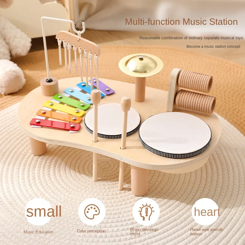 lazychild-子供用教育玩具-木製オルゴール-ベビーパーカッションおもちゃ-早期啓蒙楽器-卓上ゲームテーブル