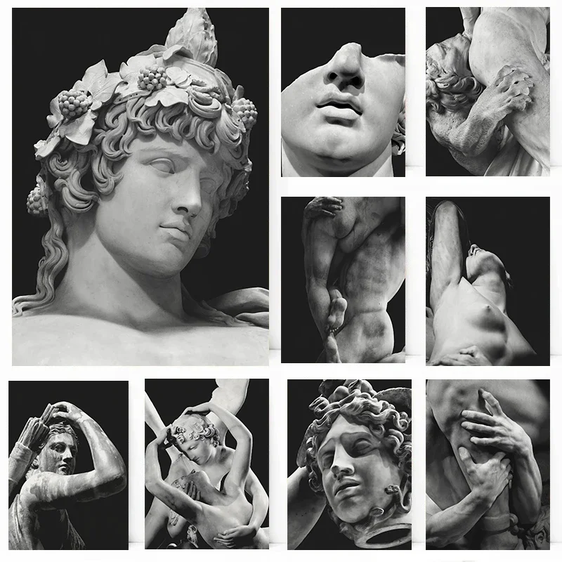 Greek Mythology Body Sculpture Poster Ancient Greek History Prints Canvas Painting Wall Art Pictures Home Living Room Decoration