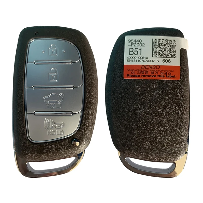 95440-F2002 For Hyundai Elantra 2019+ Genuine Smart Remote Key 4 Button 433MHz 8A Chip 95440F2002 FCC ID CQOFD00120