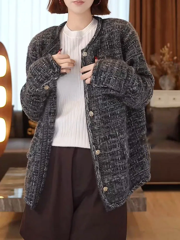 

Корейское роскошное повседневное верхнее пальто, осенняя новинка, универсальное, качественное, модное, больших размеров, женское пальто