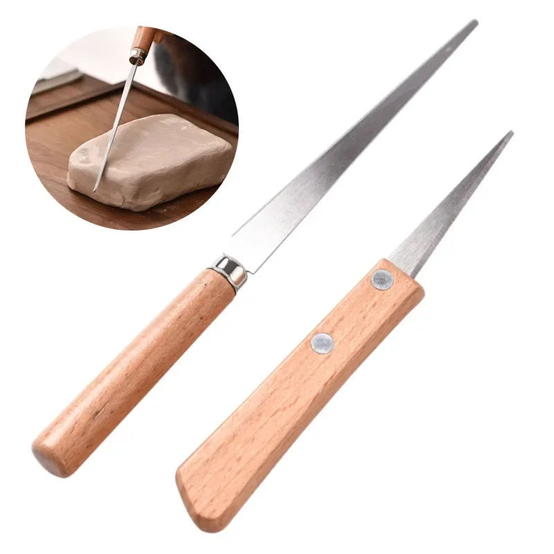 

1Pc Ceramic Sculpting Cutter Stainless Steel Cut Clay Knives DIY Sculpture Oil Mud Clay Knife Ceramic Crafts Carving Tools