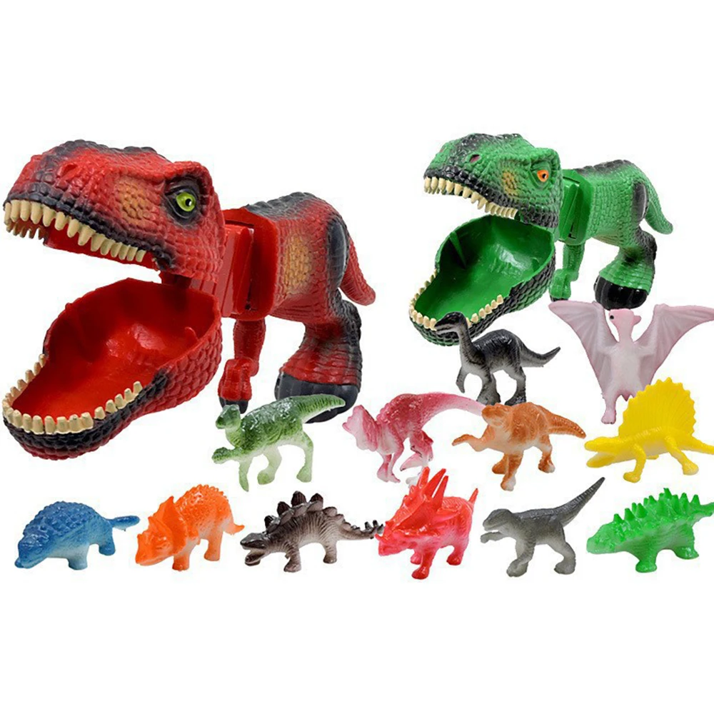 Dinozaury Teleskopowe Klipsy Manipulacyjne z Sprężyną Zabawne Gryzaki Dinozaury Pranki