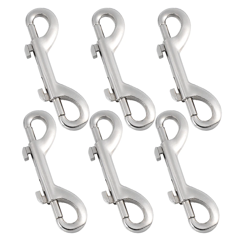 

6pcs Double-ended Dog Buckle Heavy Duty Zinc Alloy Snap Hooks for Ropes Pet Leash Backpack Metal Hooks Eye Bolt Clasp Lanyard