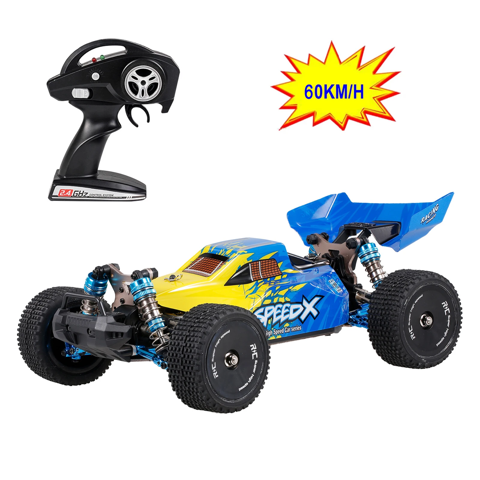 XLF F16 1/14 RC Car Alloy Frame 4WD Off-road Car 60km/h High Speed Racing Car 2.4Ghz RC Buggy Drift Car VS Wltoys 144001 124019