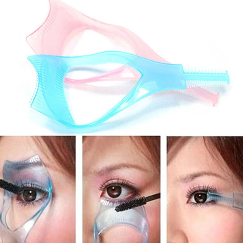 1PC Nhựa Trang Điểm 3 Trong 1 Dụng Cụ Kẹp Mi Eyelash Mi BÀN CHẢI UỐN Vệ Mascara Applicator Hướng Dẫn Shield Mi Lược Đựng Mỹ Phẩm dụng Cụ