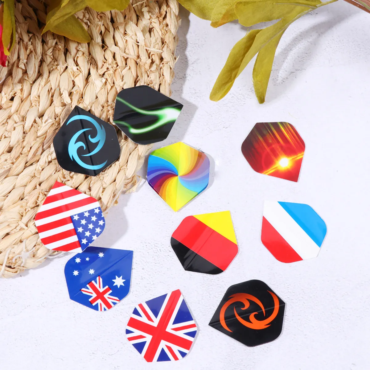 

30 шт. крыльев для дартса с крутым дизайном, прочные, для самостоятельной сборки, для спортивных игр на улице и в помещении, аксессуар