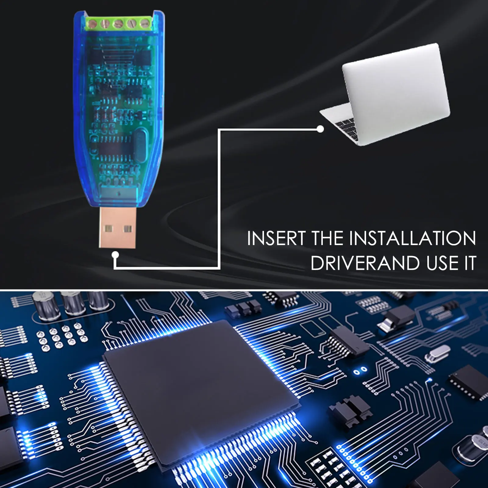 อุตสาหกรรม USB RS485 422 Converter อัพเกรดป้องกัน RS485 Converter ความเข้ากันได้ V2.0มาตรฐาน RS-485 A ขายร้อน