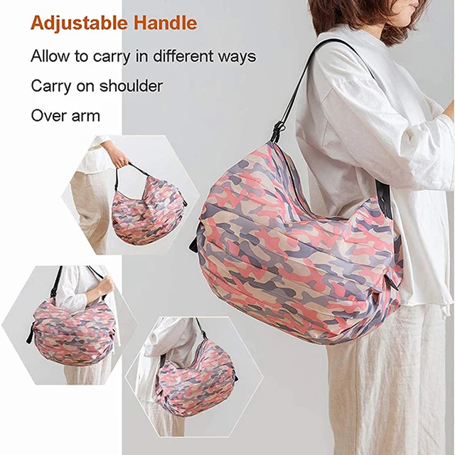 Foldable Storage Bag With Handle Portable Travel Camouflage Handbags Large Capacity Shopping Bag 6 Foldable Storage Bag With Handle Portable Travel Camouflage Handbags Large Capacity – view 6
