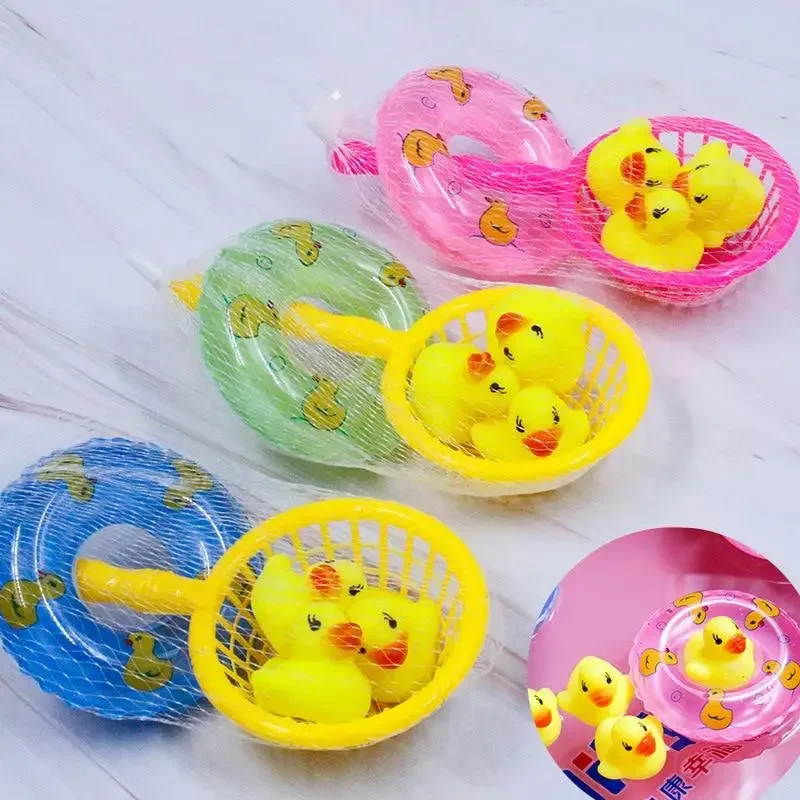 Mainan mandi kamar mandi mainan bayi karet bebek hewan panggilan pantai mainan renang untuk anak-anak hewan mengambang bebek kuning Kawaii air lucu