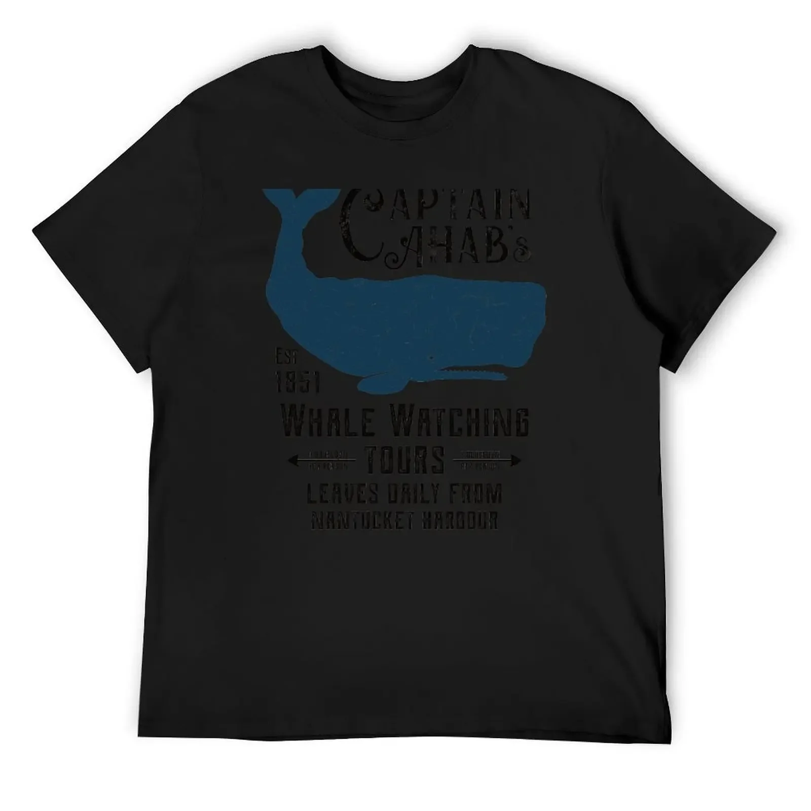 Moby Dick - Captain Ahab Whale Watching T-Shirt vintage custom t shirt mens clothes