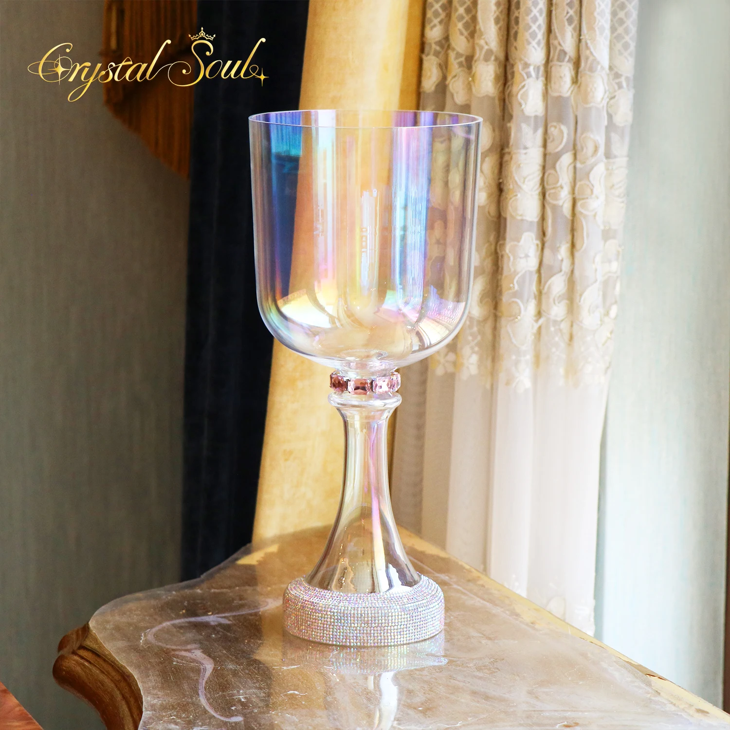 Crystal Soul Astral Diamond Crystal Holy Chalice Alchemy Crystal Singing Bowl for Sond Healing