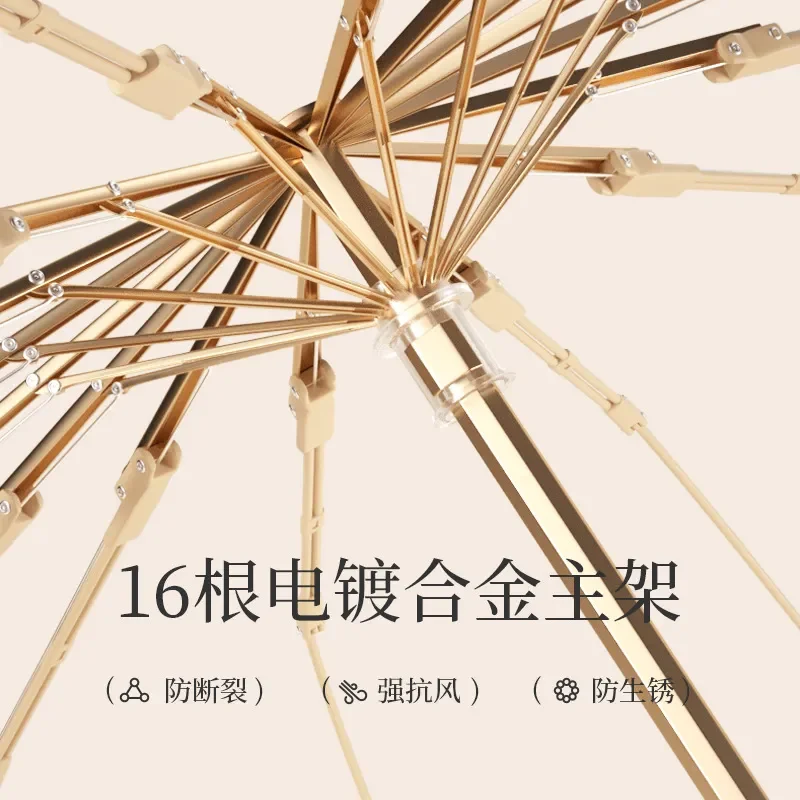 32 bone folding umbrella women's weather and rain dual-purpose sunscreen UV protection sun umbrella enlarged reinforcement