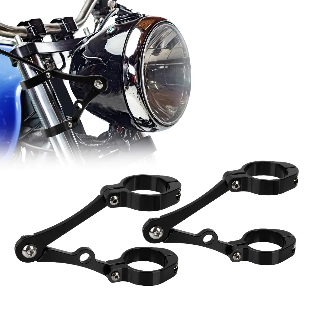 

Motorcycle Universal Headlight Bracket Mount 39-41mm Fork Tube Holder for Most Motorbikes Cafe Racer Sportster Touring Softail