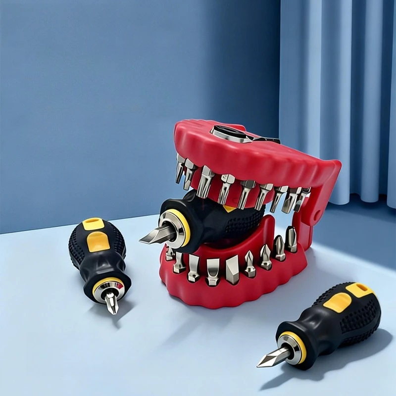 

30 in 1 Screwdriver Head Wrench Multi Functional Durable Aluminum High Hardness Screwdriver Convenient Hardware DIY Tool Box Set