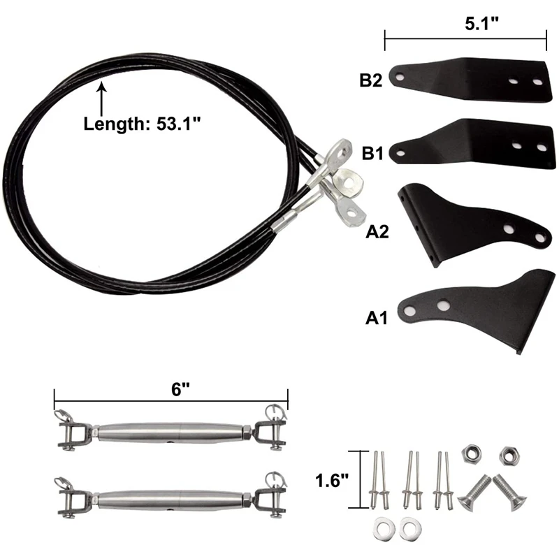 Limb Risers Kit Through The Jungle Protector Obstacle Eliminate Rope For Jeep Wrangler JK 2007-2018 Accessories