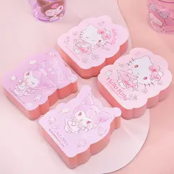 2pcs Sanrio Kawaii Kuromi Cleaning Sponge Hello Kitty cartoon Anime Home Kitchen Tableware Soft Tough Rich Foaming Scouring Pad