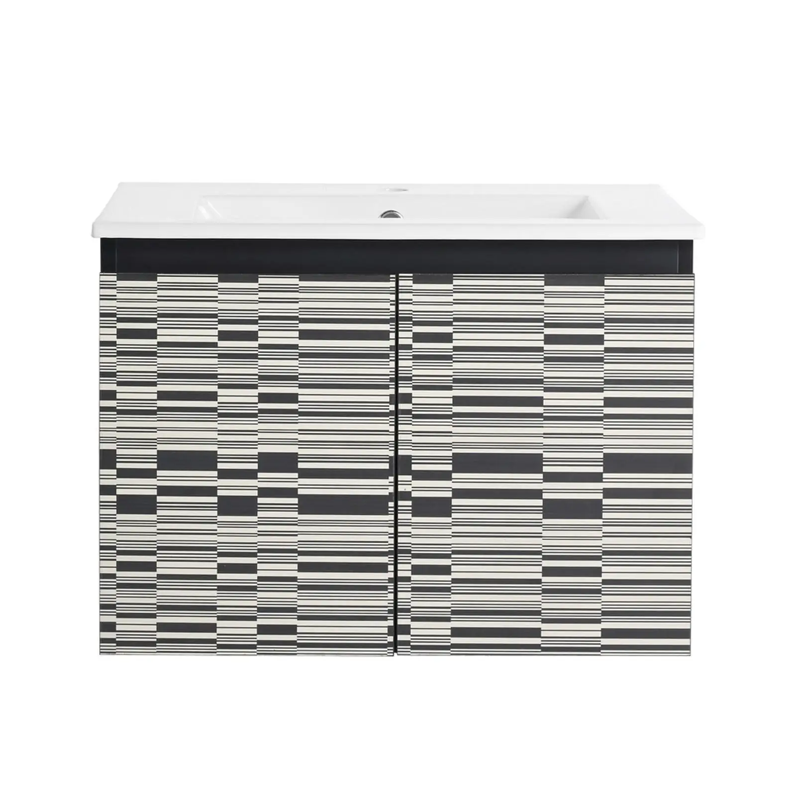 

Luxury Bathroom Sink Vanity 24 Inch Wall Mounted Cabinet with Ceramics Basin and Soft Close Storage for Stylish Bath Decor