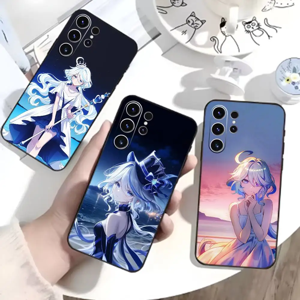 G-Genshin Impact Phone Case For Samsung S26,S25,S24,S23,S22,S30,S21,Ultra,Plus,FE 5G Black Soft Cover