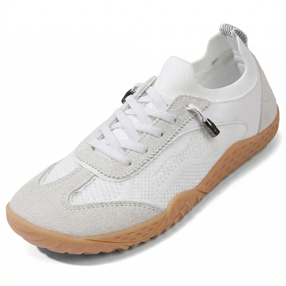 FANCYLEE Barefoot Shoes Damen Barfußschuhe Zero Drop Fitness Sneaker Breit Zehenbox Atmungsaktiv Flexibel Kraftsport Squat Fitnessstudio Training Gym Cross-Trainer Wandern Bequem Leicht Sport Schuhe EU 37-42 – Detail 3