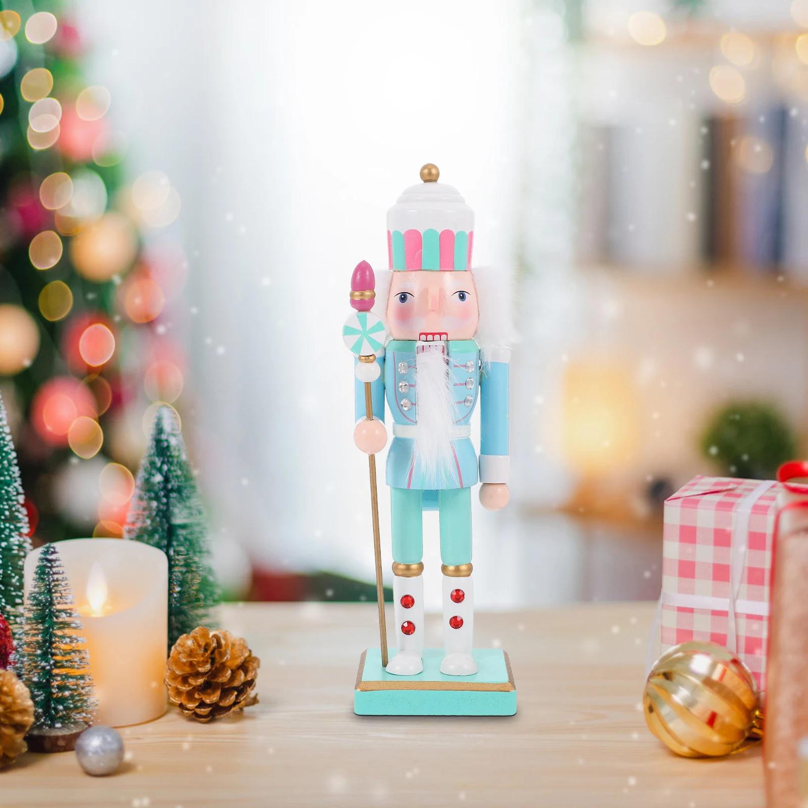 

1pcs Nutcracker Soldier Decoration Reusable Christmas Desktop Festival Ornament Craft Christmas Supplies Xmas Supplies