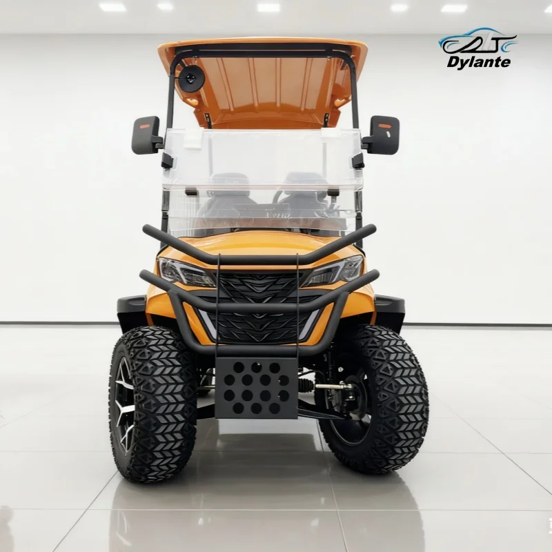 72 فولت ليثيوم شارع القانوني الصيد عربات التي تجرها الدواب 2 مقاعد طويلة التحمل عربة جولف كهربائية لملعب الغولف مع صندوق البضائع الخلفي للبيع #6