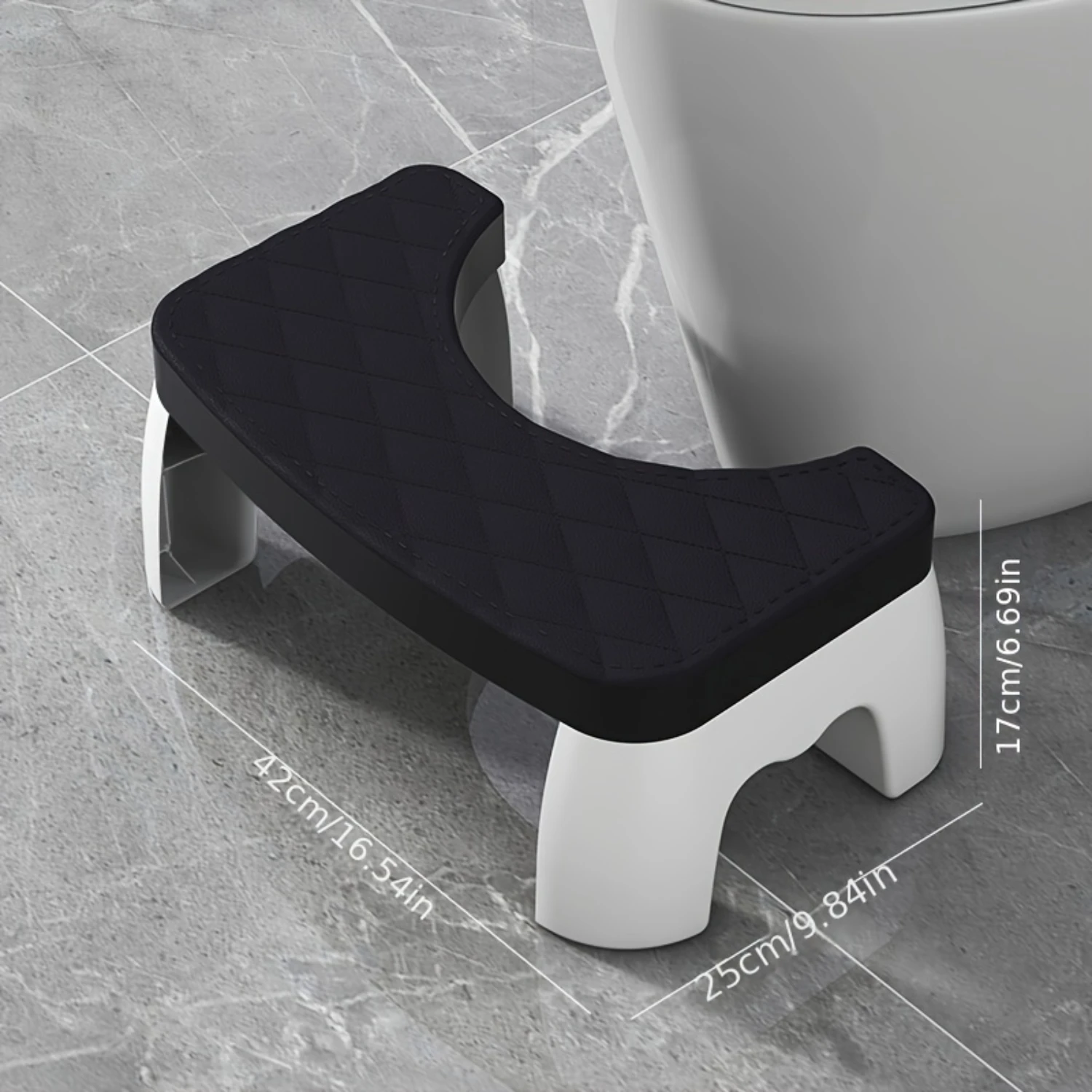 1pc Plastic Squatty Potty Toilet Assistance Steps - Non-Slip Adult Bathroom Stool for Natural Squat Position and Comfort