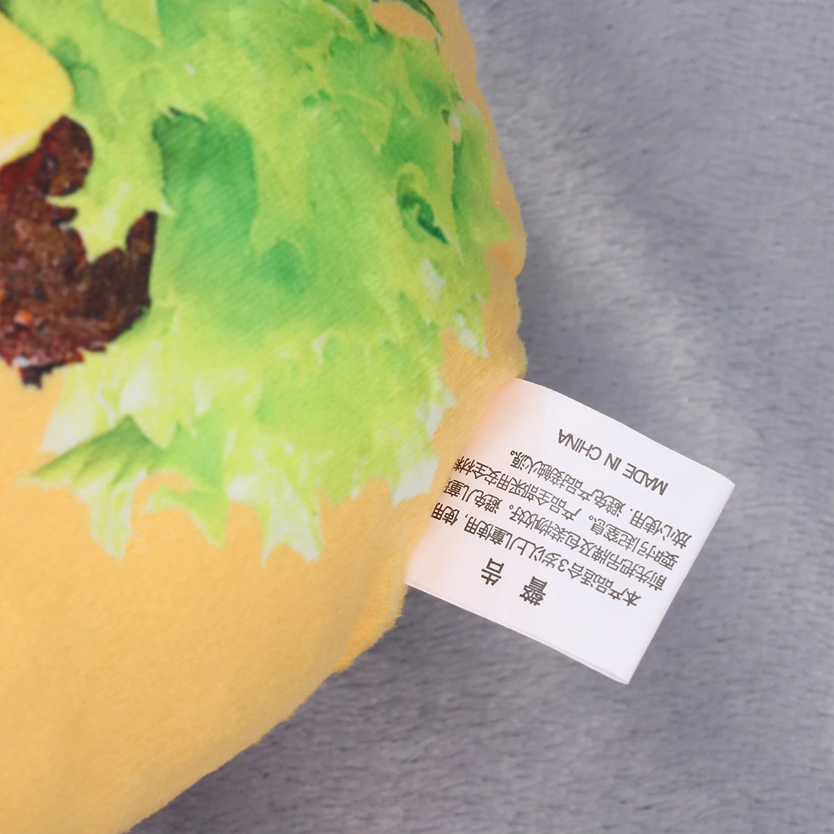 

Hamburg Pillow Simulation Throw Cover Hot Dog Pillowcase for Home Lightweight Round Biscuit