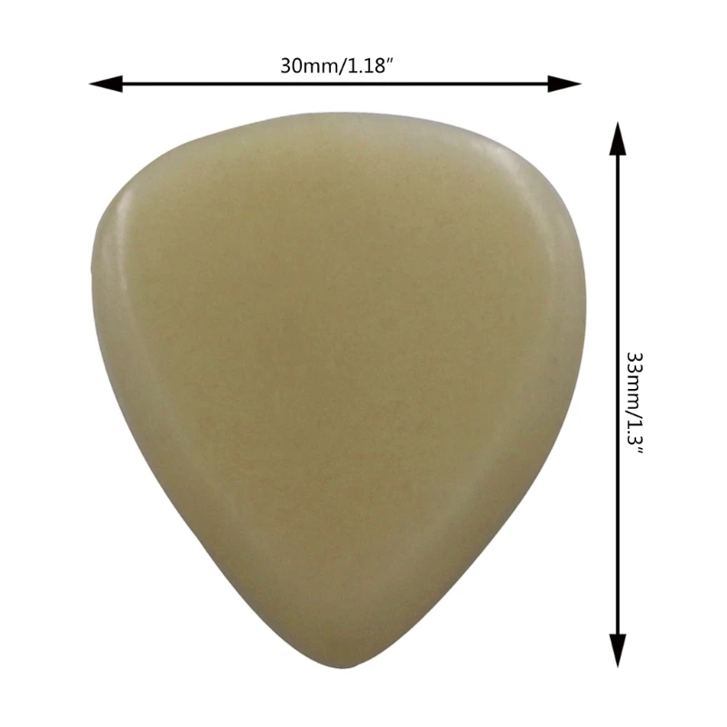 30x33mm Electric Guitar Picks Ox Bone Guitar Finger Picks Guitar Plectrums Natural Guitar Ukulele Picks Guitar Accessory