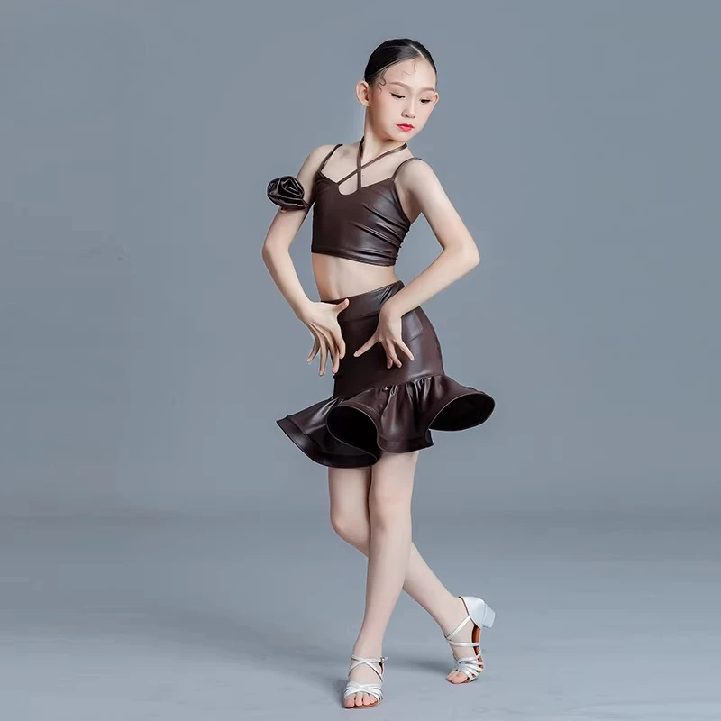 

Элитная индивидуальная юбка для латиноамериканских танцев 2023 года: специальная одежда для соревнований по румбе и тренировок