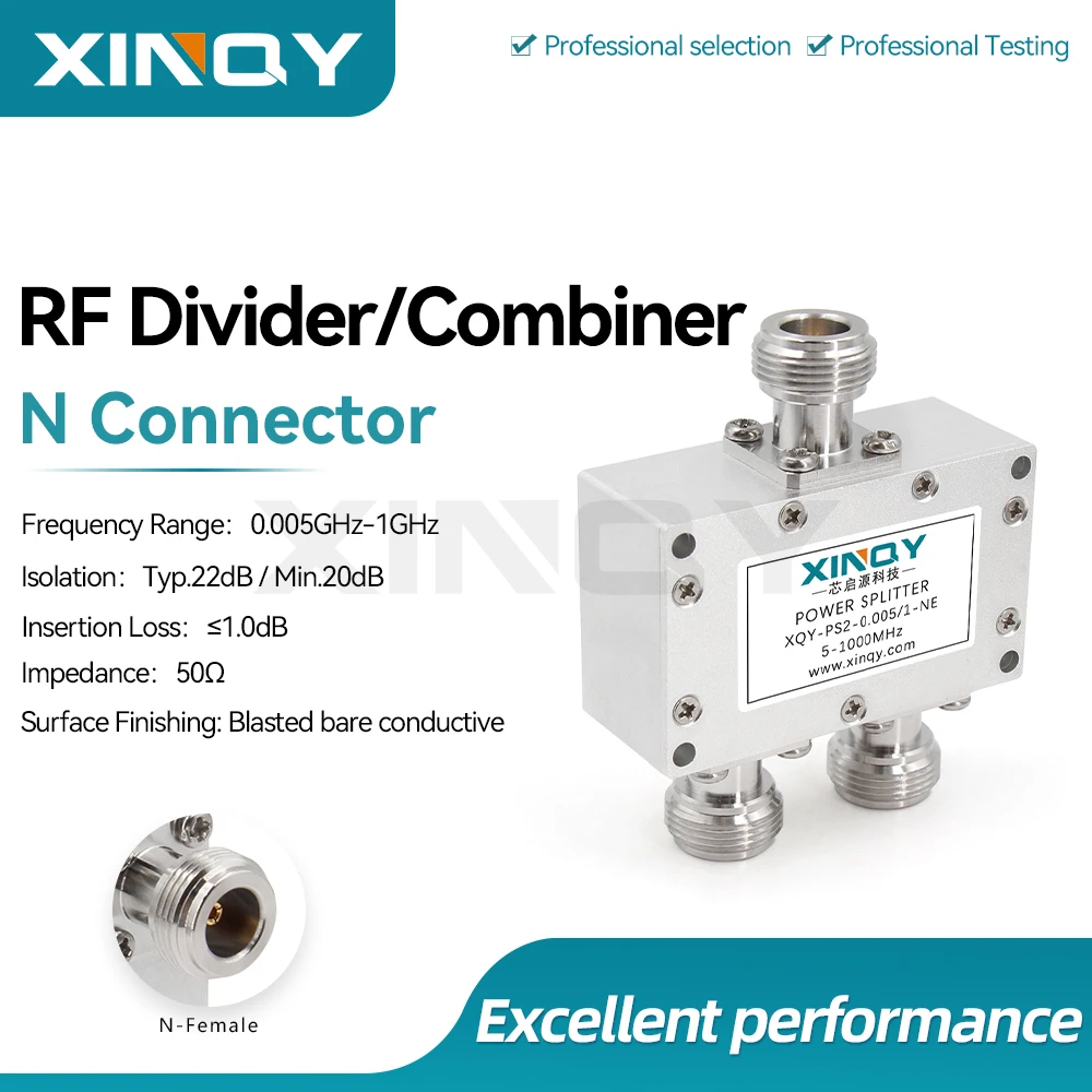 repartiteur-de-signal-rf-xinqy-n-femelle-a-ferrite-5-1000-mhz-1w