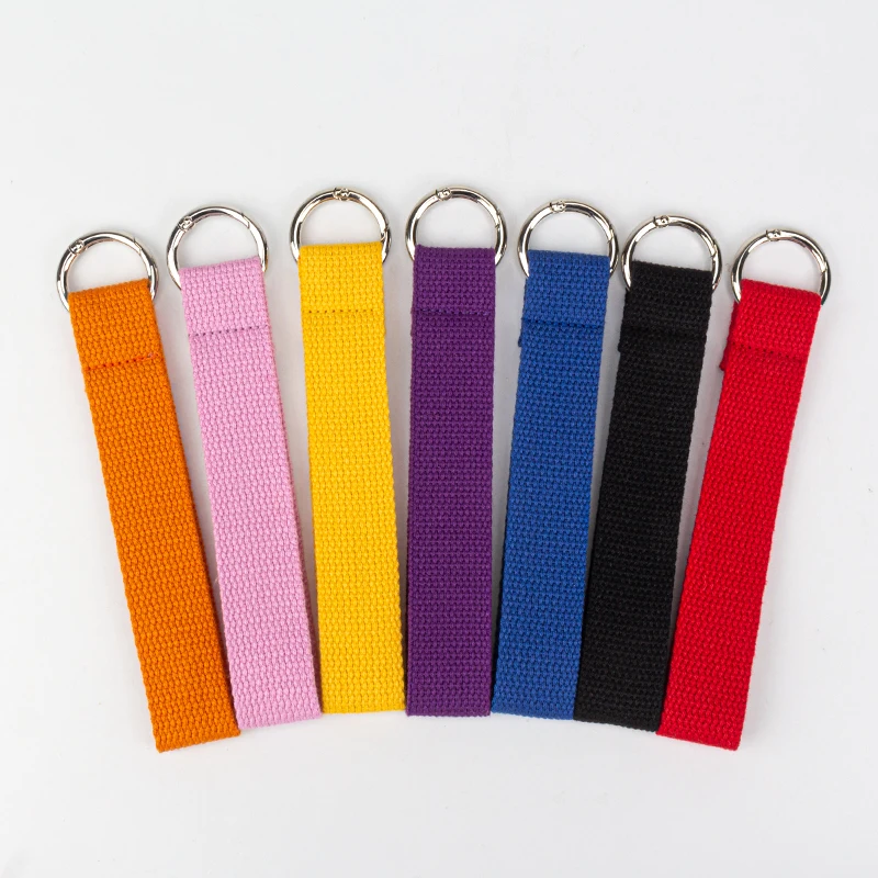 Creative Cotton Lanyard Keychain For Women Men Anti Lost Wrist Strap Car Key Chains Accessories Meatl Keyring Backpack Pendant