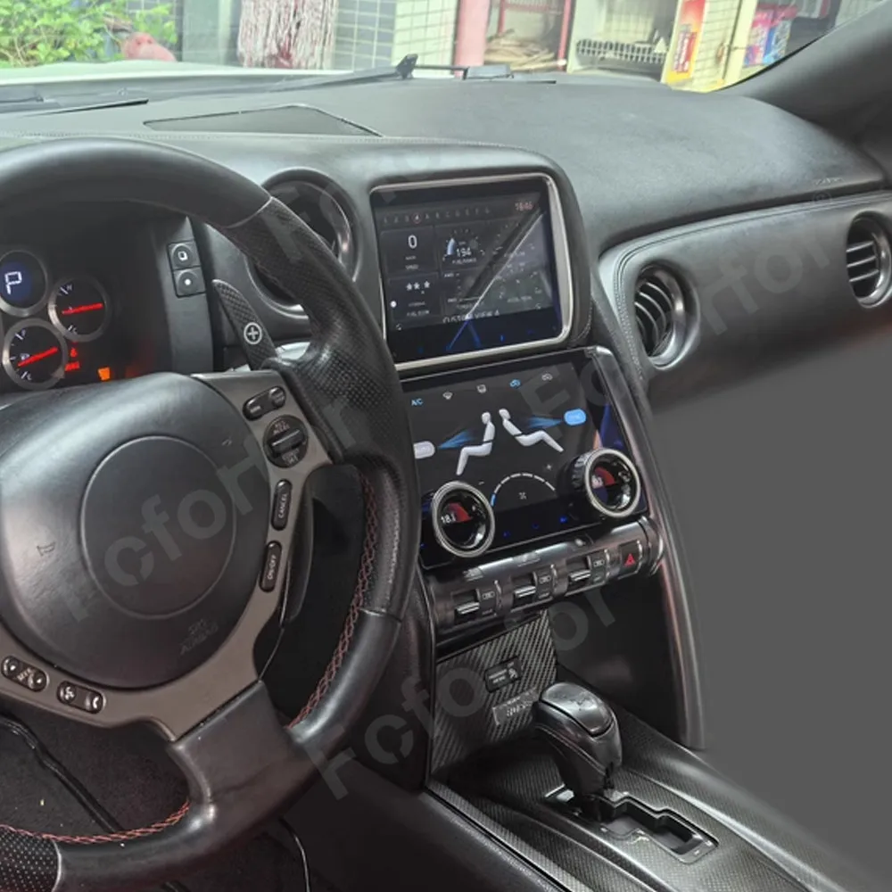 

Qualcomm для Nissan GTR 2007-2015 CarPlay Android Auto 256G автомобильный радиоприемник мультимедийный плеер GPS-навигация Обновление экрана переменного тока 4G WiFi