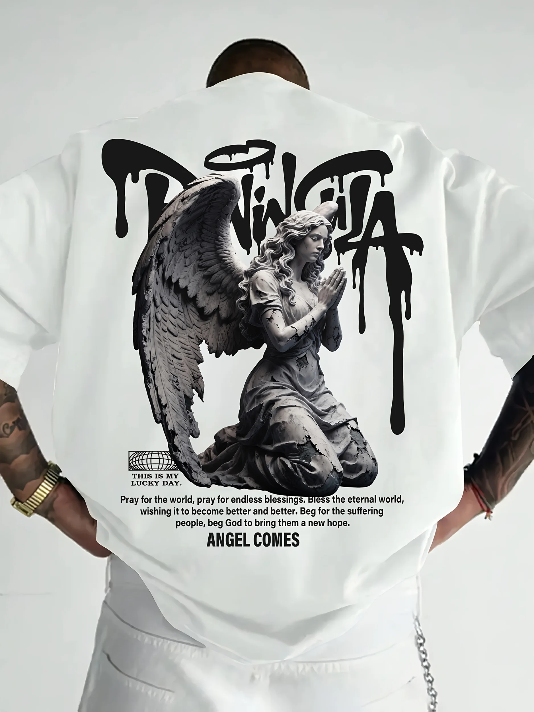 The new men's T-shirt for the summer of 2025 features a casual fashionable comfortable and breathable 3D pattern print