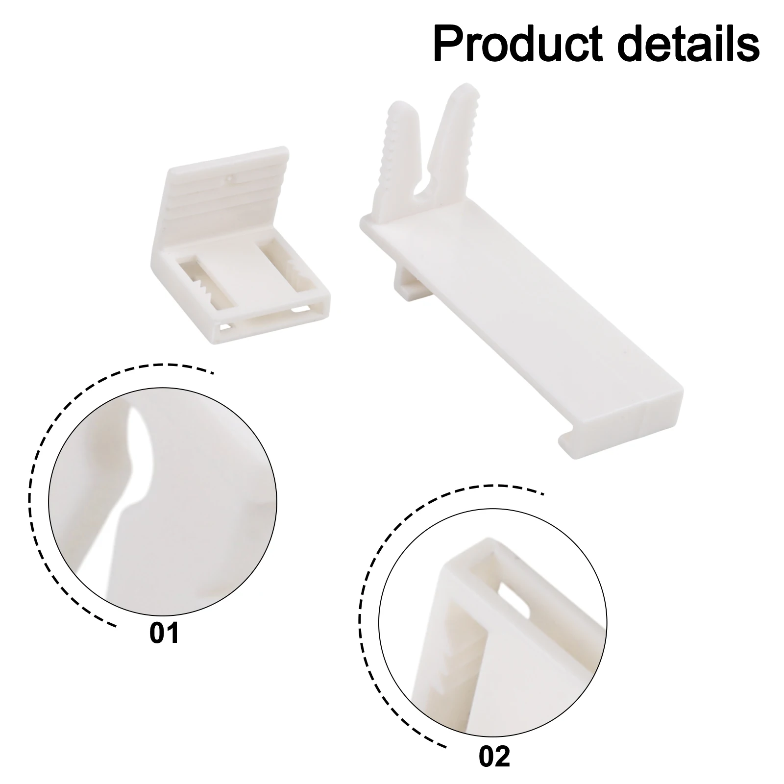 

Blind Brackets No-Drill Pack Of 10 Double Roller Blind Clamp Brackets For Window High-selling Tool Accessories