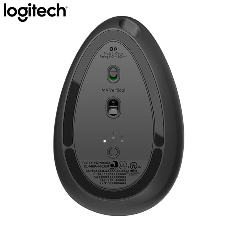 Imagem -04 - Logitech-mouse Ergonômico sem Fio mx Vertical com Bluetooth 2.4ghz Usb Nano para Overver Dota Pubg Lol