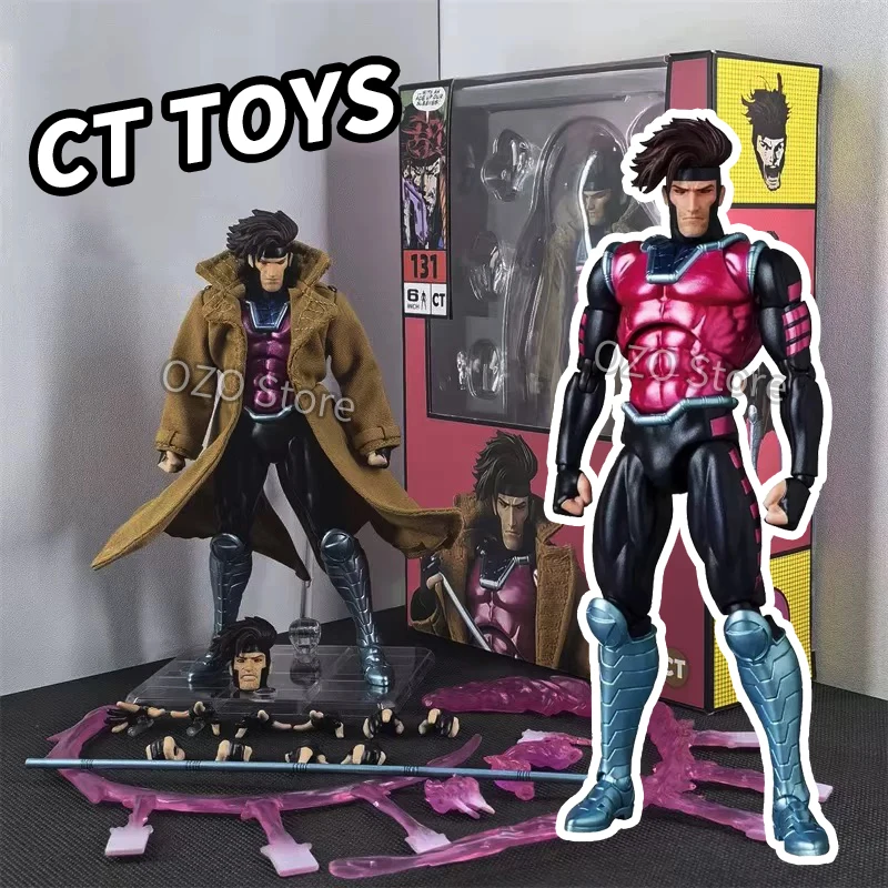 Nuevos juguetes Ct 1/12 figura Gambit Mafex 131 x-men SHF versión cómica Gambit Anime figura de acción modelo regalos personalizados juguetes para niños