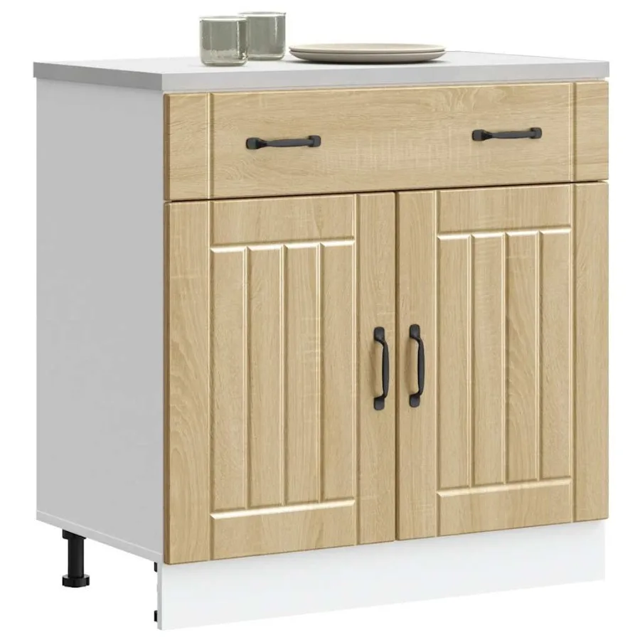 

Kitchen Base Cabinet Sonoma Oak Engineered Wood Medium