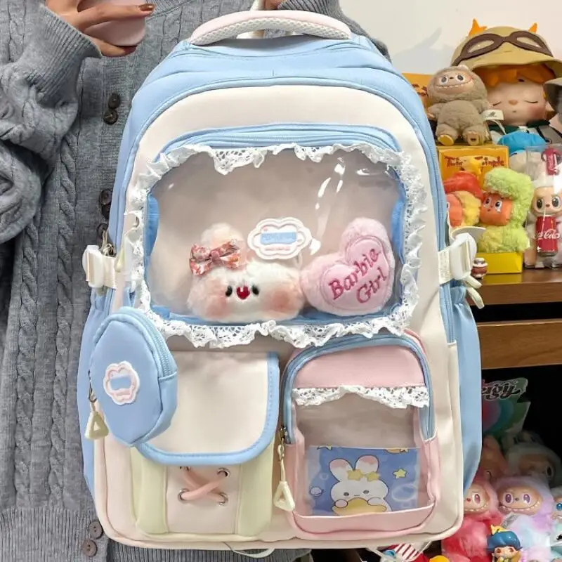 Girls Cute Cartoon Bookbag Trendy Good-Looking Lightweight School Bags Large Capacity Rmiddle School Elementary School Daypack